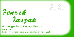 henrik kaszap business card